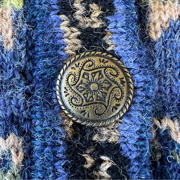VTG Coldwater Creek Icelandic Design Wool Cardigan Fair Isle Nordic Small Nice! - Picture 12 of 15